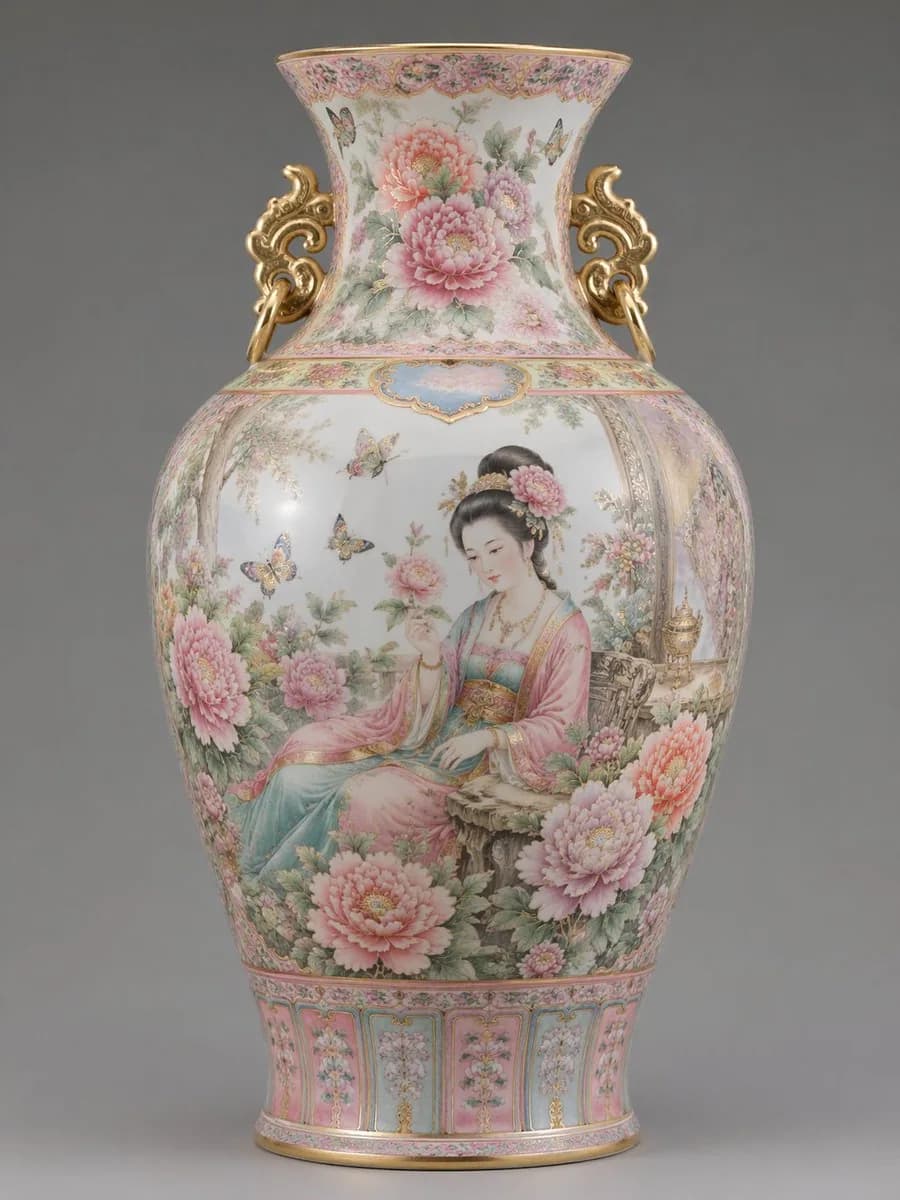 东方花瓶产品静物图